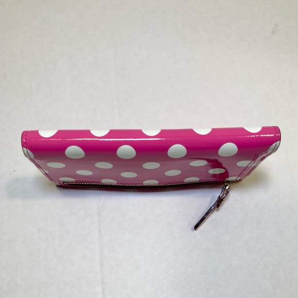 Kate Spade New York Carlisle Street Stacy Hot Pink Polka Dot Bi-Fold Wallet - Picture 6 of 12